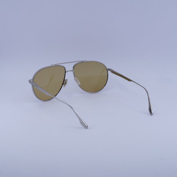 Victoria Beckham VB242S 042 Sunglasses Silver Aviator Frame, Brown Lenses main image 8